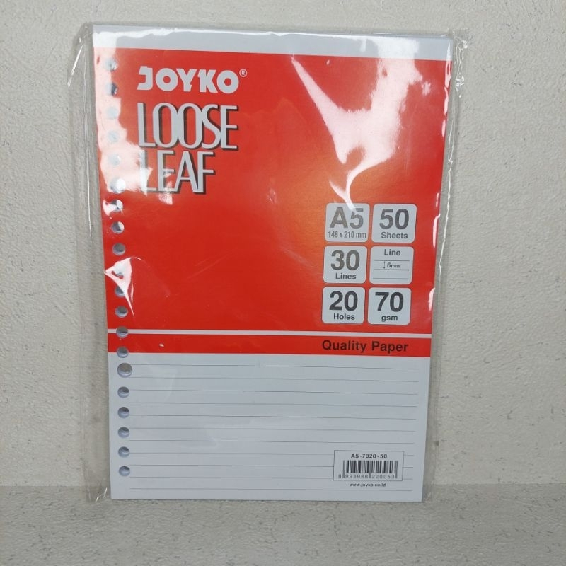

Isi File Binder A5 50 Joyko