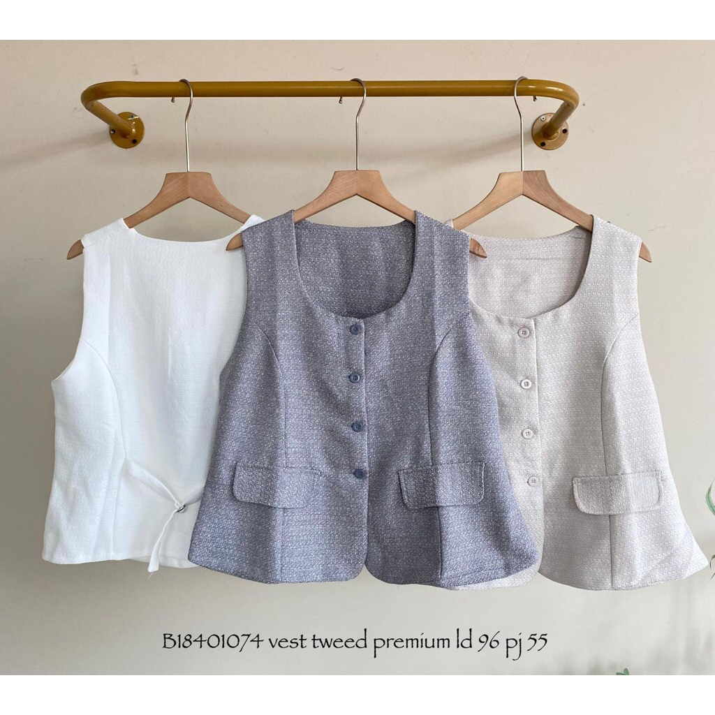 vest tweed premium