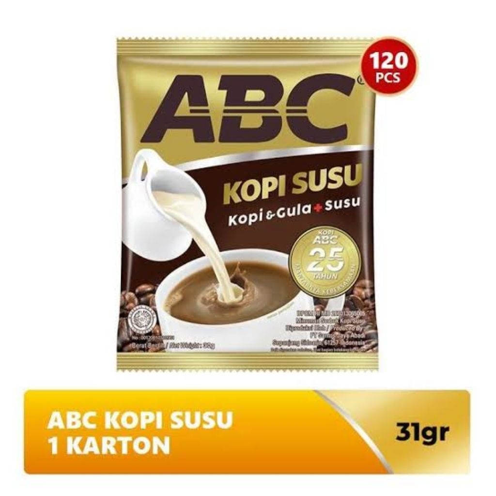 

KOPI ABC SUSU 10X30g ( 1 DUS / 12 rtg )
