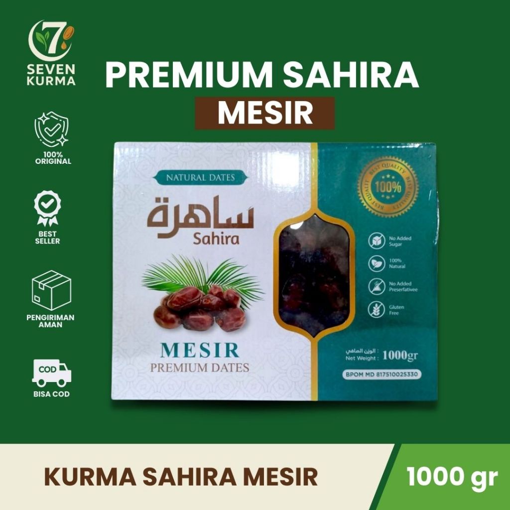 

Kurma Sahira Mesir 1000gr Manis Jumbo Kurma Arab 100% Premium By Sevenkurma