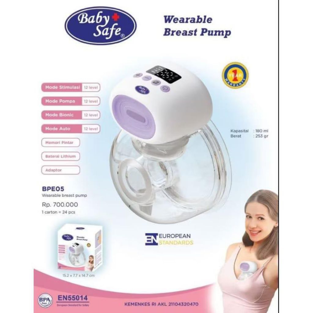 Baby safe pompa asi handfree Pompa asi elektrik