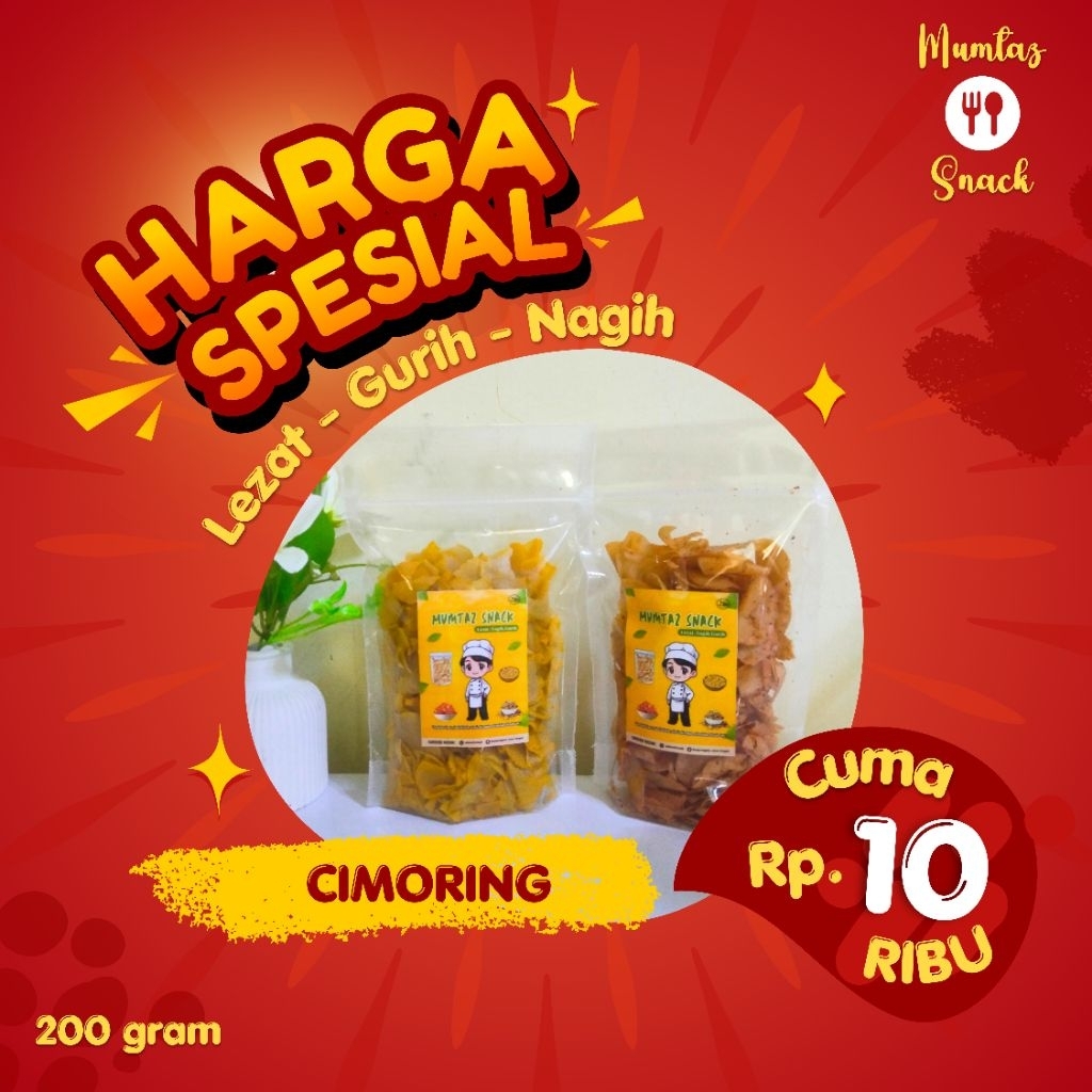 

Cimoring/Molring/Cimol kering Rasa Pedas dan Jagung 200 gram