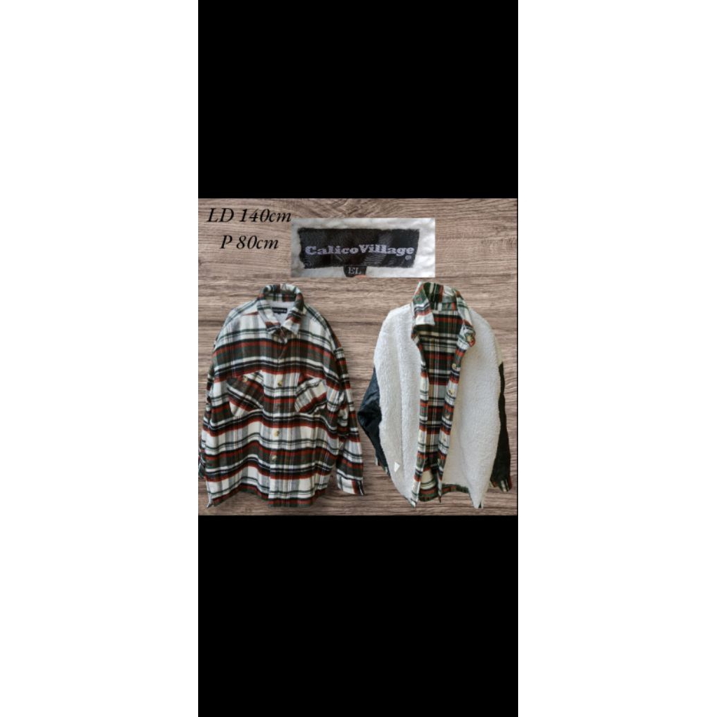 Flanel bahan Sherpa