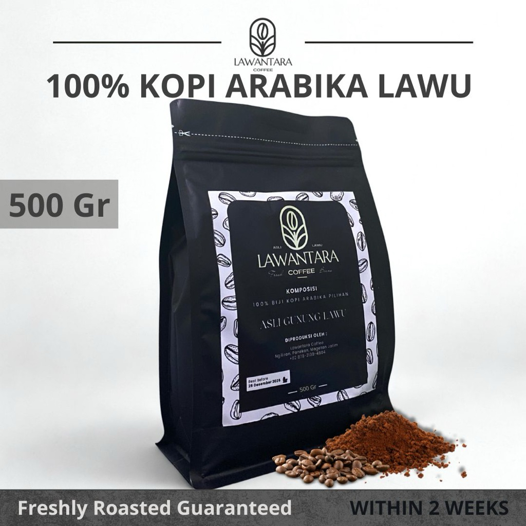 

100% BIJI KOPI ARABIKA LAWU Fresh Coffee Beans by Lawantara Coffee
