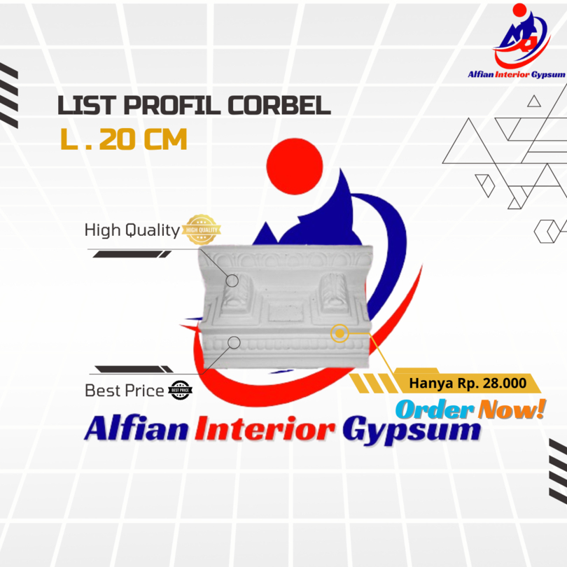 List Profil Gypsum Corbel