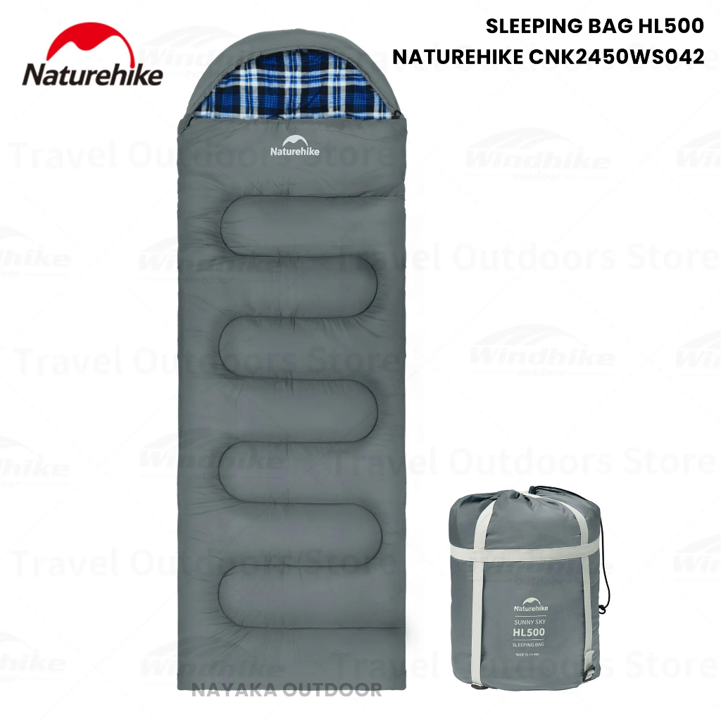 Sleeping Bag Camping Naturehike HL500 CNK2450WS042 Kantong Tidur Tebal Hiking Gunung Outdoor Hangat