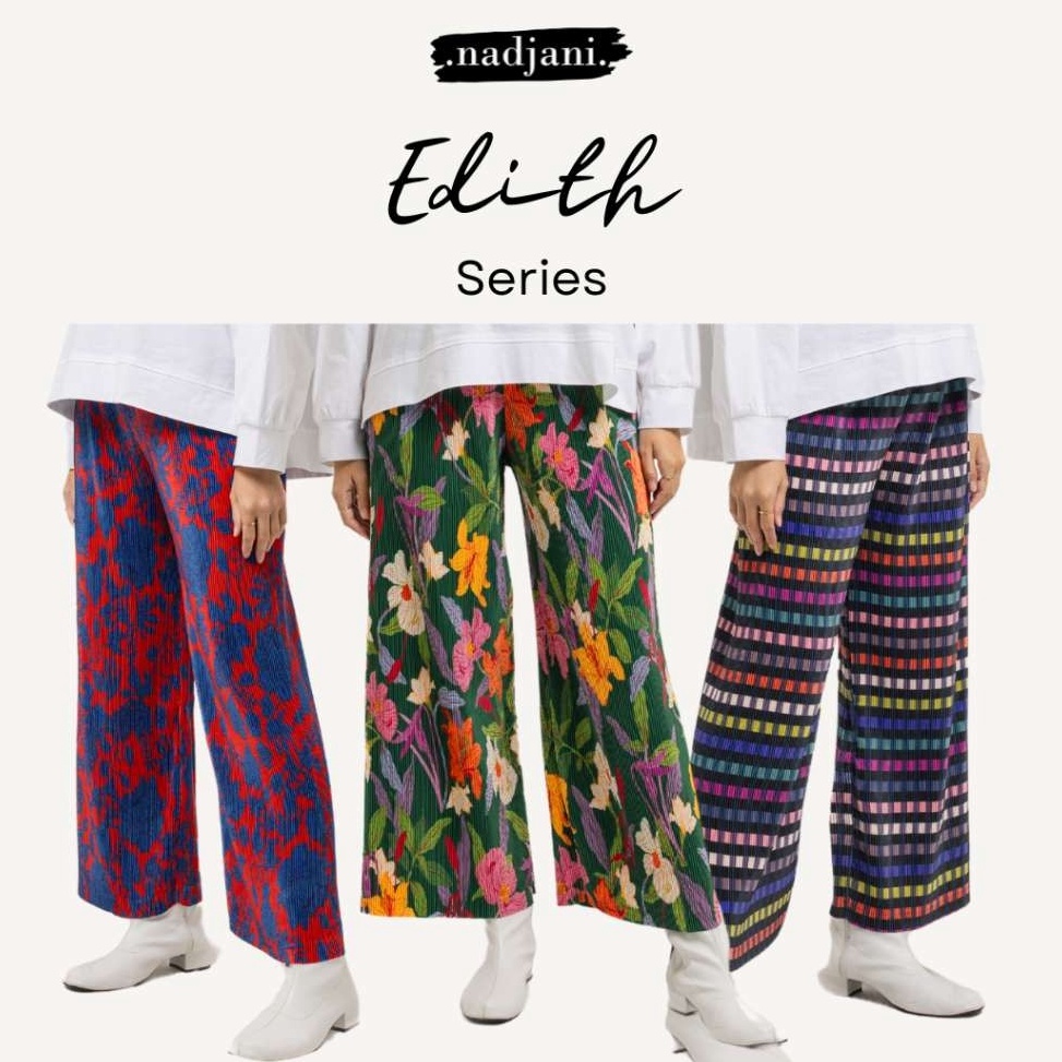 KODE S93X Nadjani Edith Celana Pants Series 2 printed pleats