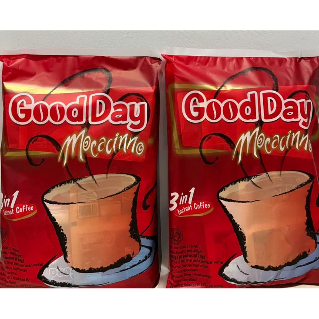 

1 Bag Good Day Mocacinno 3in1 Instan Coffe 20gr Isi 30sachet