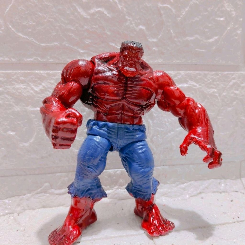 figure red hulk thunderbolt ross tinggi 13 cm figure hulk merah