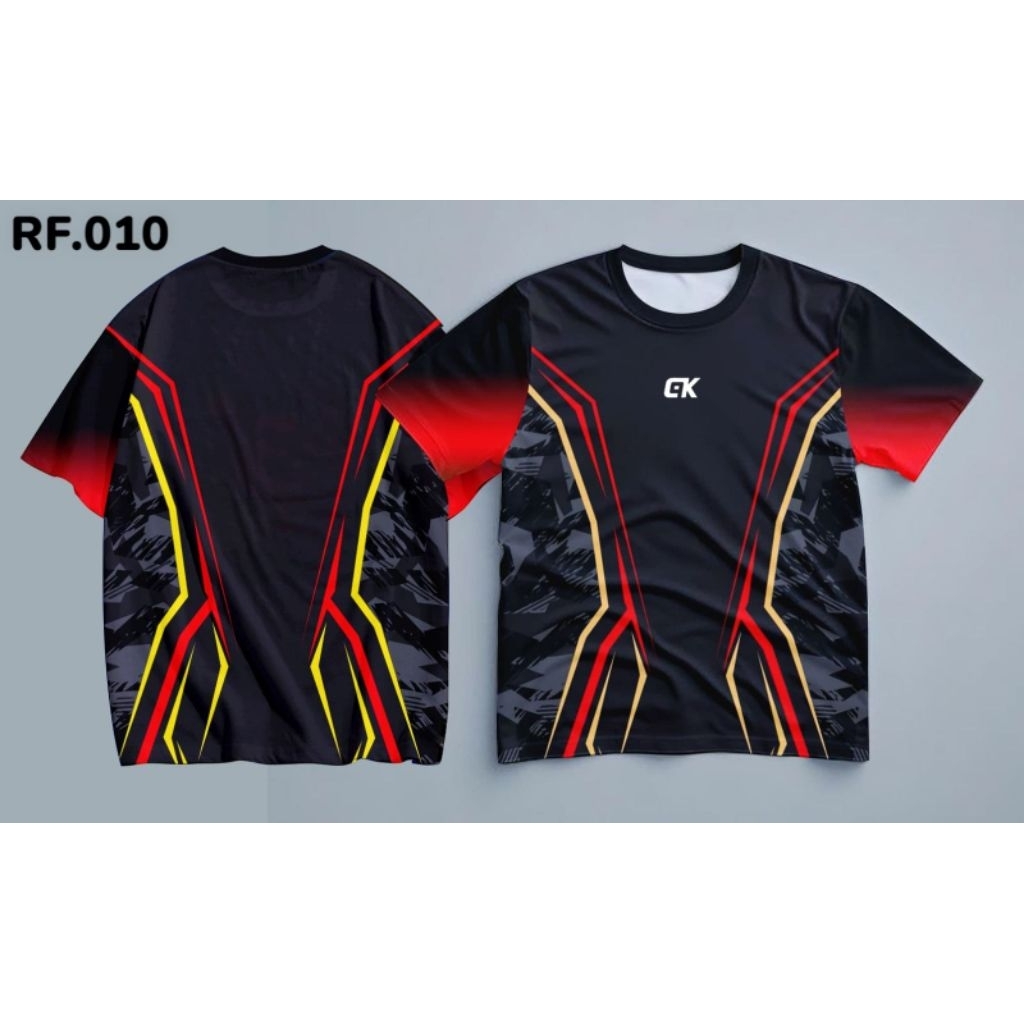 (COD)Kaos olahraga Full Printing Jersey Olahraga Pria & Wanita Premium Jersey Volly Kaos Bulutangkis