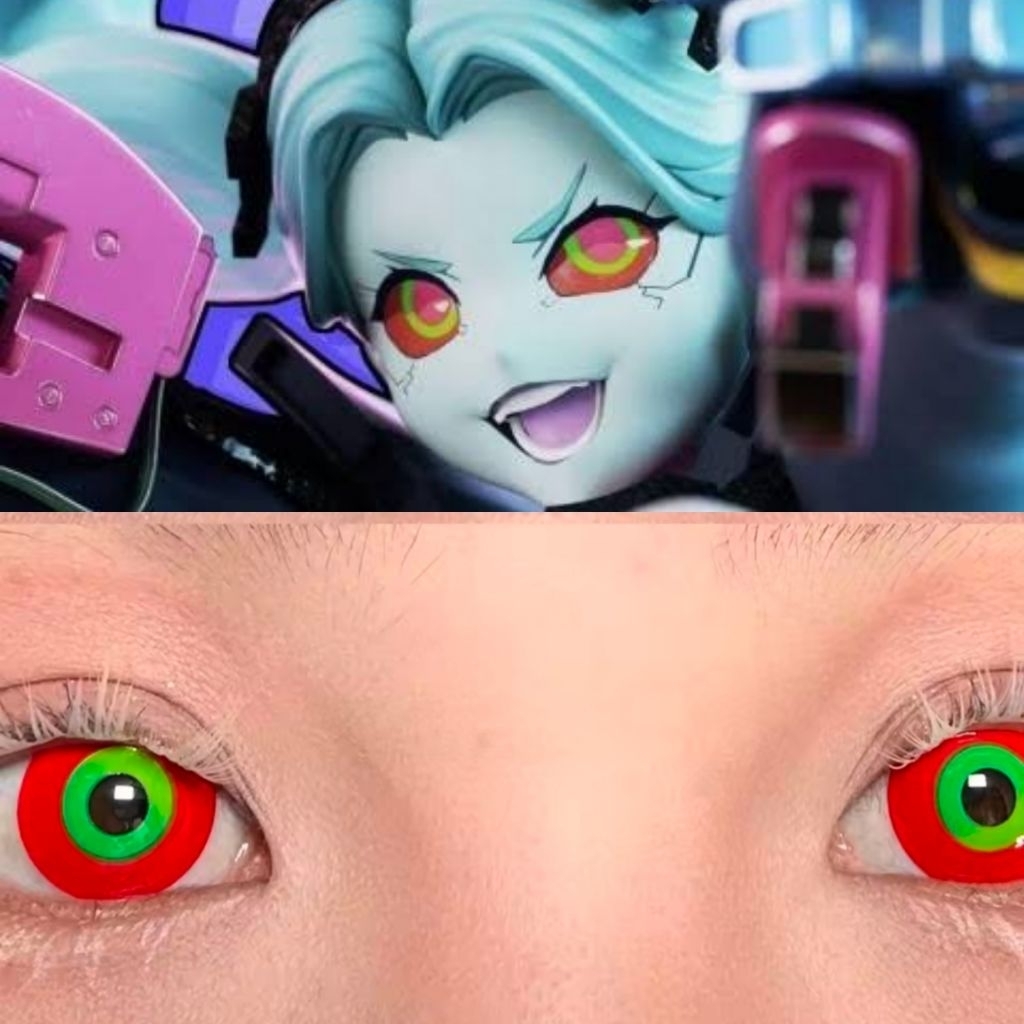 DS × Softlens Karakter Cosplay Halloween Rebecca Cyberpunk