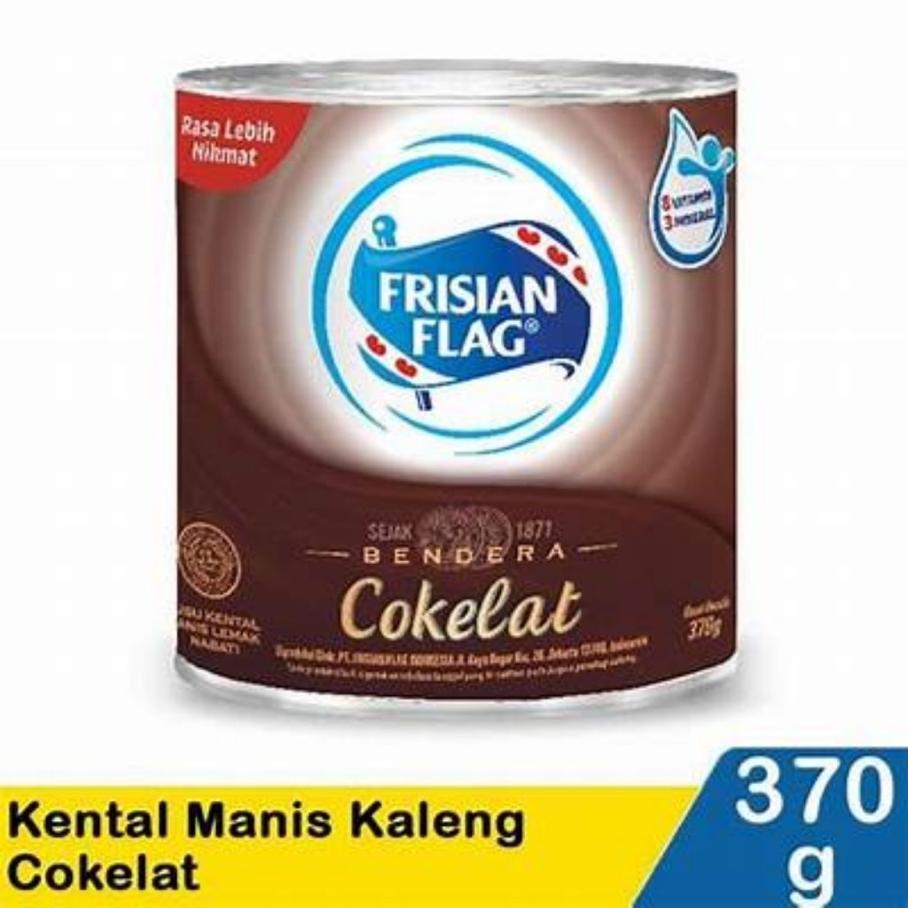 

Frisian Flag Choco Can 370g eoe can 1dus isi 48pcs