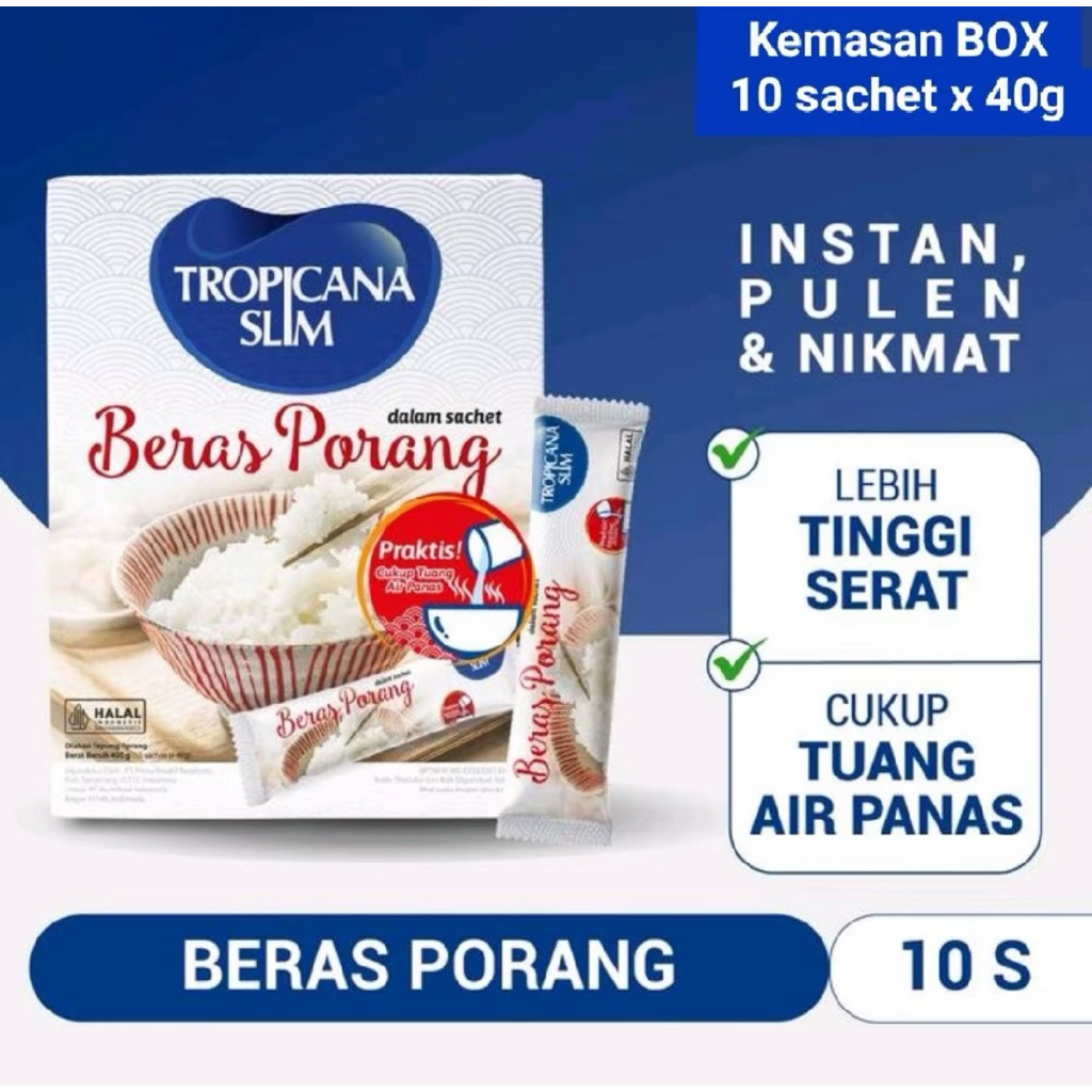 

Tropicana Slim Beras porang 1 box | 10 Sachet