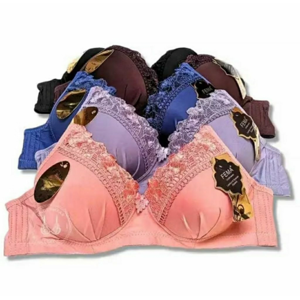 BRA BH MISLILY 1882 TANPA KAWAT BUSA T TEBAL CUP B RENDA ATAS BRA JUMBOBH Wanita Bra Import BH REMAJ