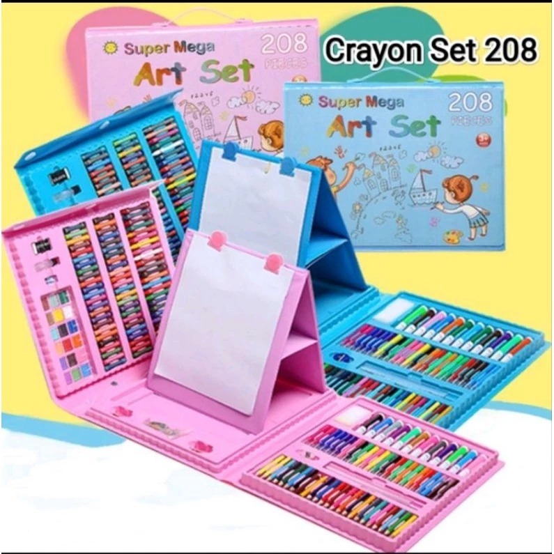

Crayon Set Anak 150 & 208 Pcs Alat Tulis Mewarnai dan Menggambar Anak Set Lengkap