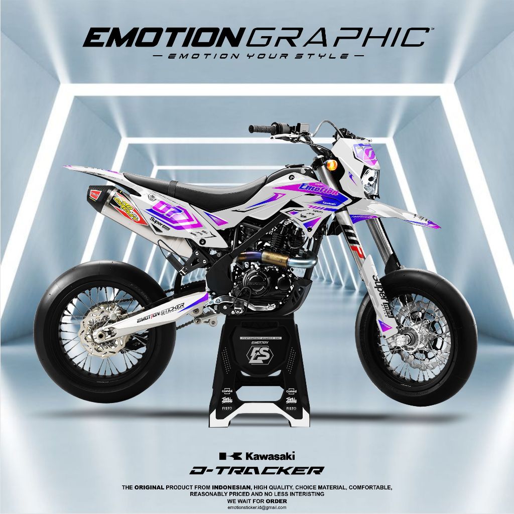 DECAL STIKER DTRACKER - KLX BF FULLBODY MIX HOLOGRAM SUPERMOTO