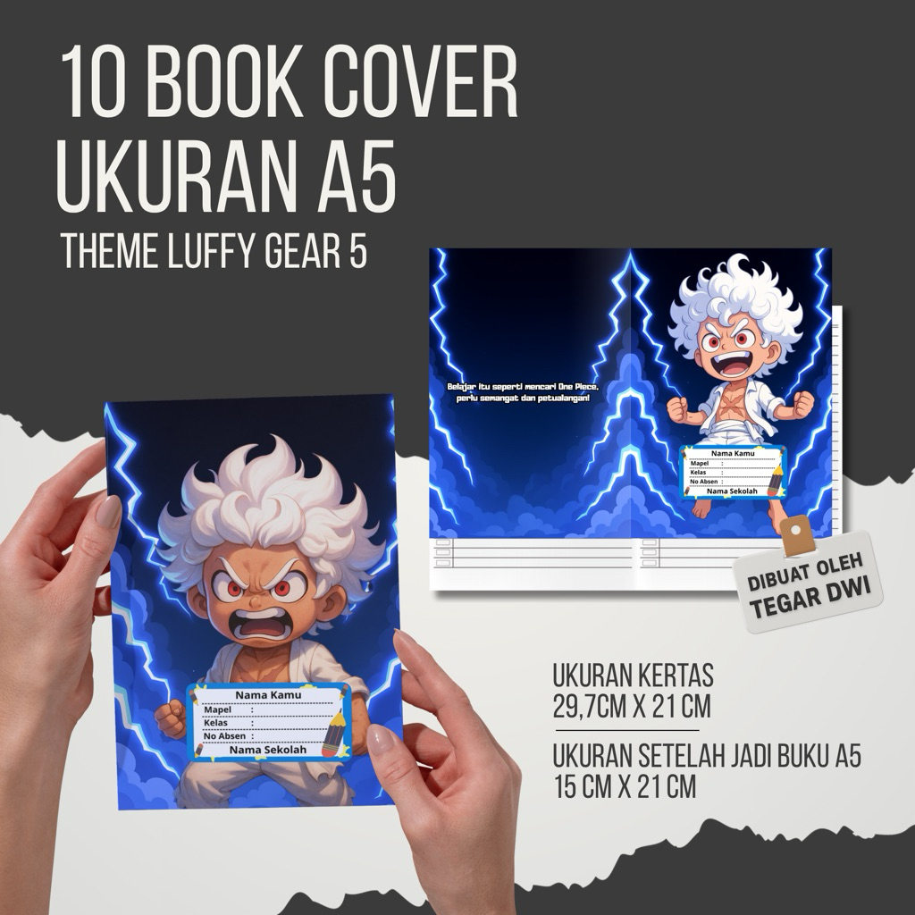 

Sampul Buku Tulis Ukuran A5 - Tema Luffy G5