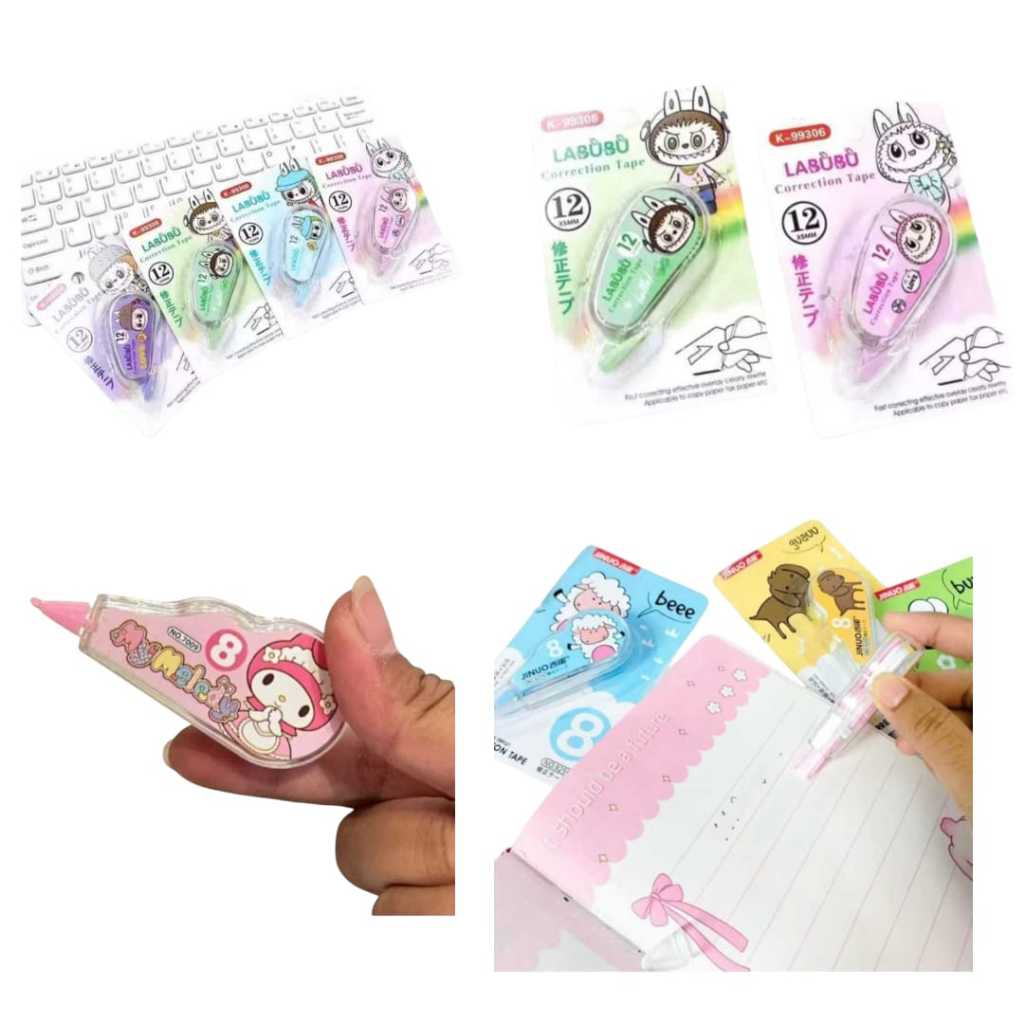 

Tipe X Kertas / Correction Tape Ukuran 8m Motif Kartun Murah