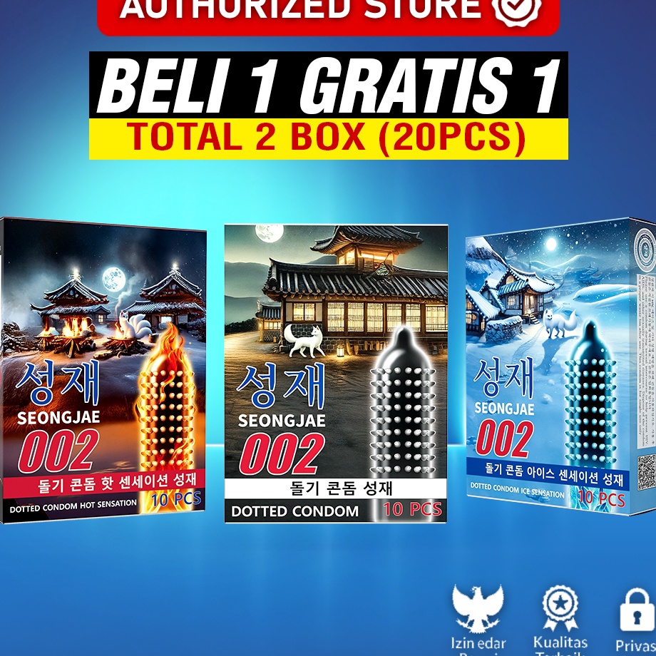 COD  Kondom Buy 1 Get 1 Gerigi 2 Kotak Isi 2Pcs