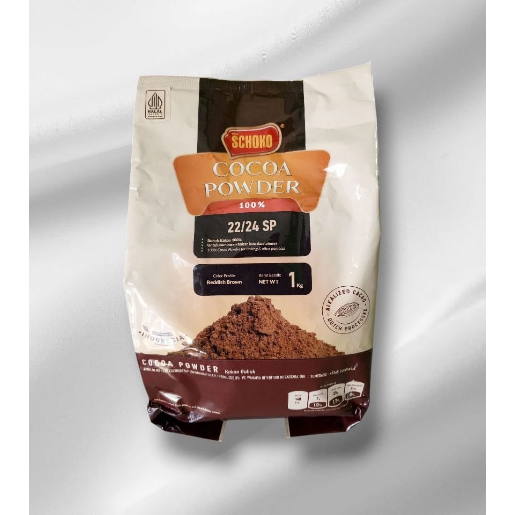 

Schoko Cocoa Powder 22/24 SP Cokelat Bubuk / Coklat Schoko Kemasan 1 kg
