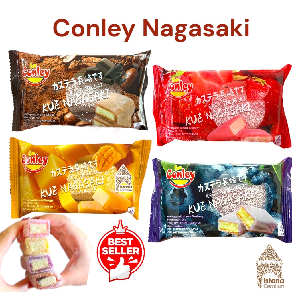 

Conley Kue Nagasaki Mochi Isi Selai Cokelat / Mangga 35 Gram
