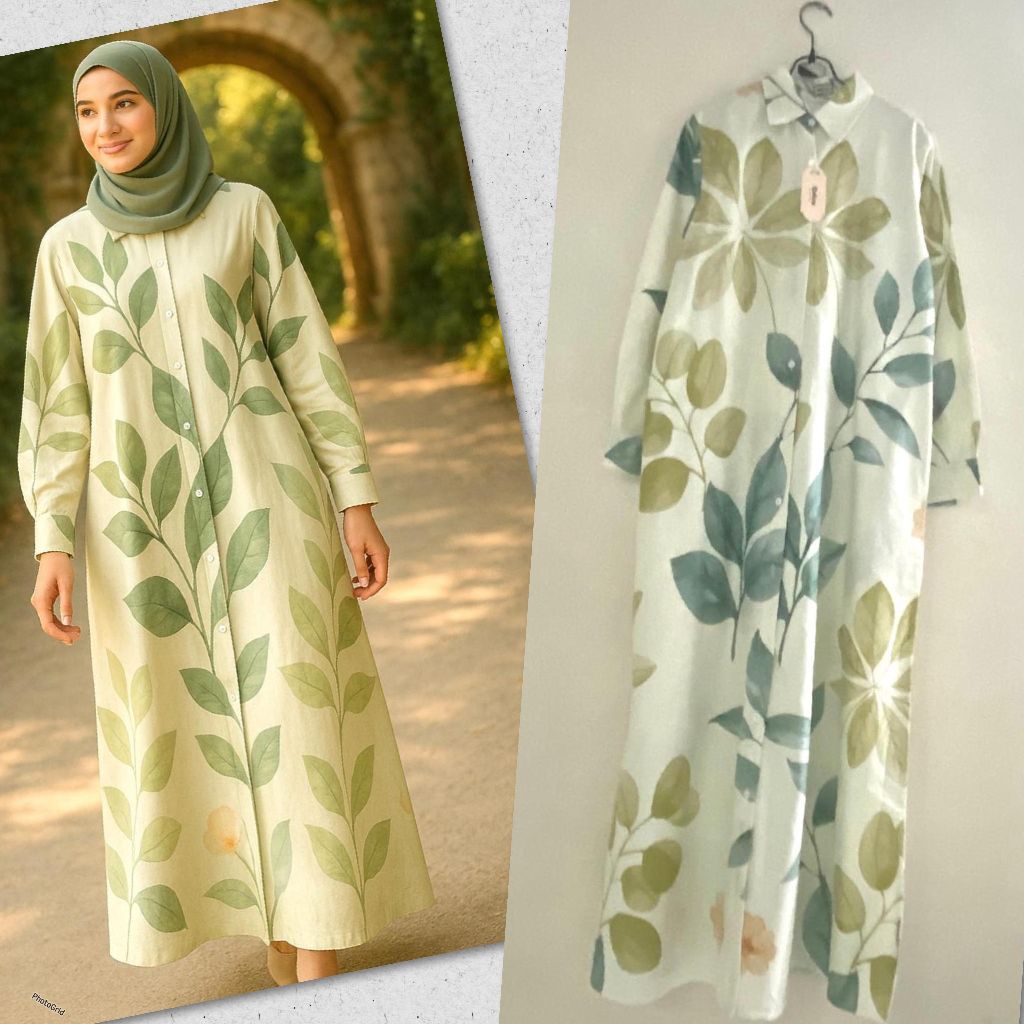 Gamis katun jepang premium