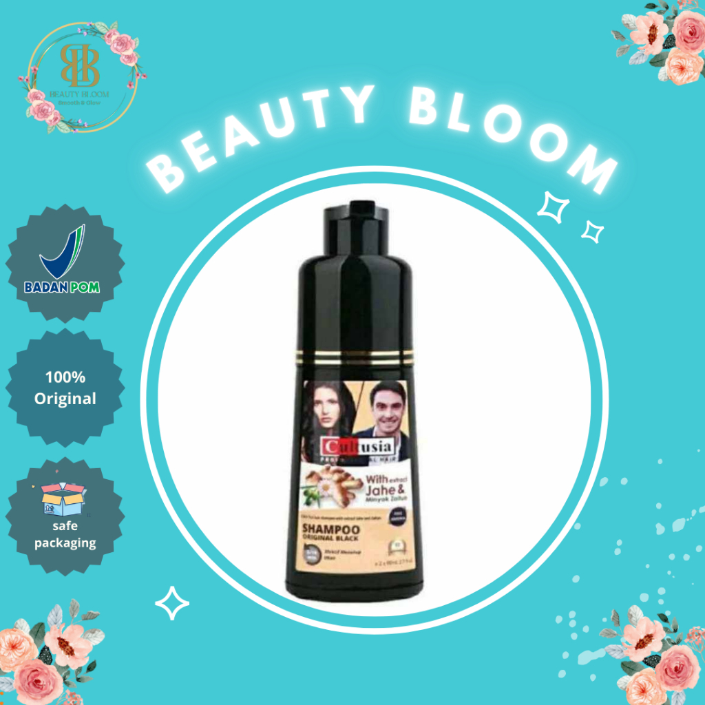 Cultusia Penghitam Uban Shampoo Black With Ekstrak Jahe & Minyak Zaitun