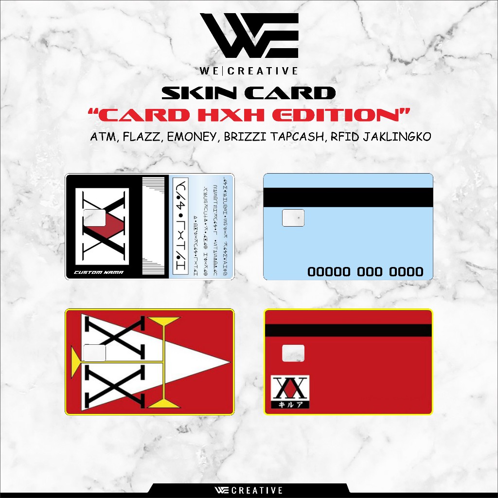 

Sticker Kartu ATM Skin Card Stiker E-Toll -Card hxh Edition