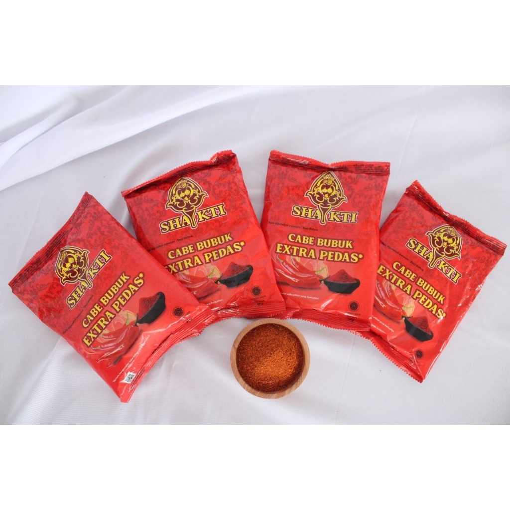 

Shakti Cabe Bubuk Extra Pedas 250 gram | Cabai Bubuk Halus Homemade | Cabe Bubuk Super Pedas | Cabai Untuk Makanan & Cemilan Pedas | Cabe Bubuk Murah | Cabe Bubuk Jualan | Bumbu Instan Spices Powder Merah Chili