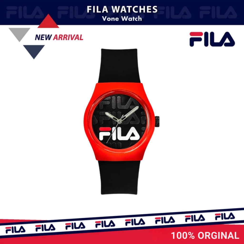 Jam Tangan Fila Original Analog Rubber Unisex 38-319 Watch Tali Karet Pria Wanita