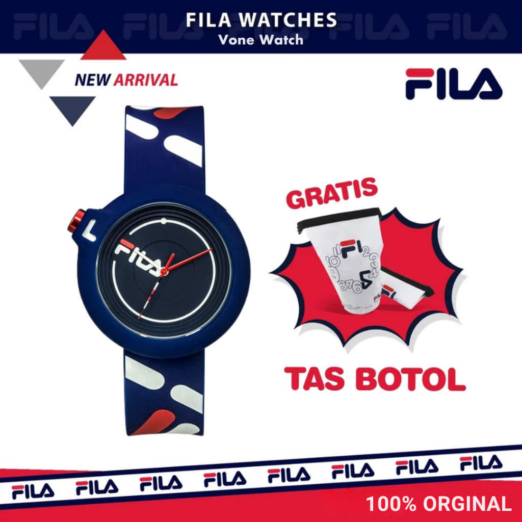 Jam Tangan Fila Original Puffy Series Analog Rubber Unisex 38-6081-005 Mindblower Watch Tali Karet