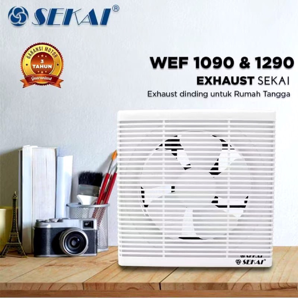 Exhaust Fan Dinding SEKAI 10” WEF-1090 Angin Keluar & Masuk | Exhaust Fan Dinding Sekai 10 Inch