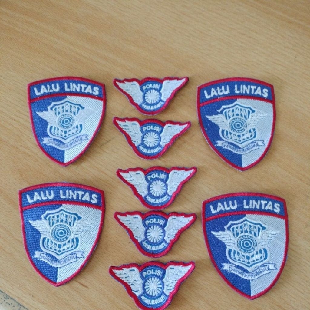 Bet bordir lantas biasa/bet bordir wing lantas saku/logo bordir wing lantas