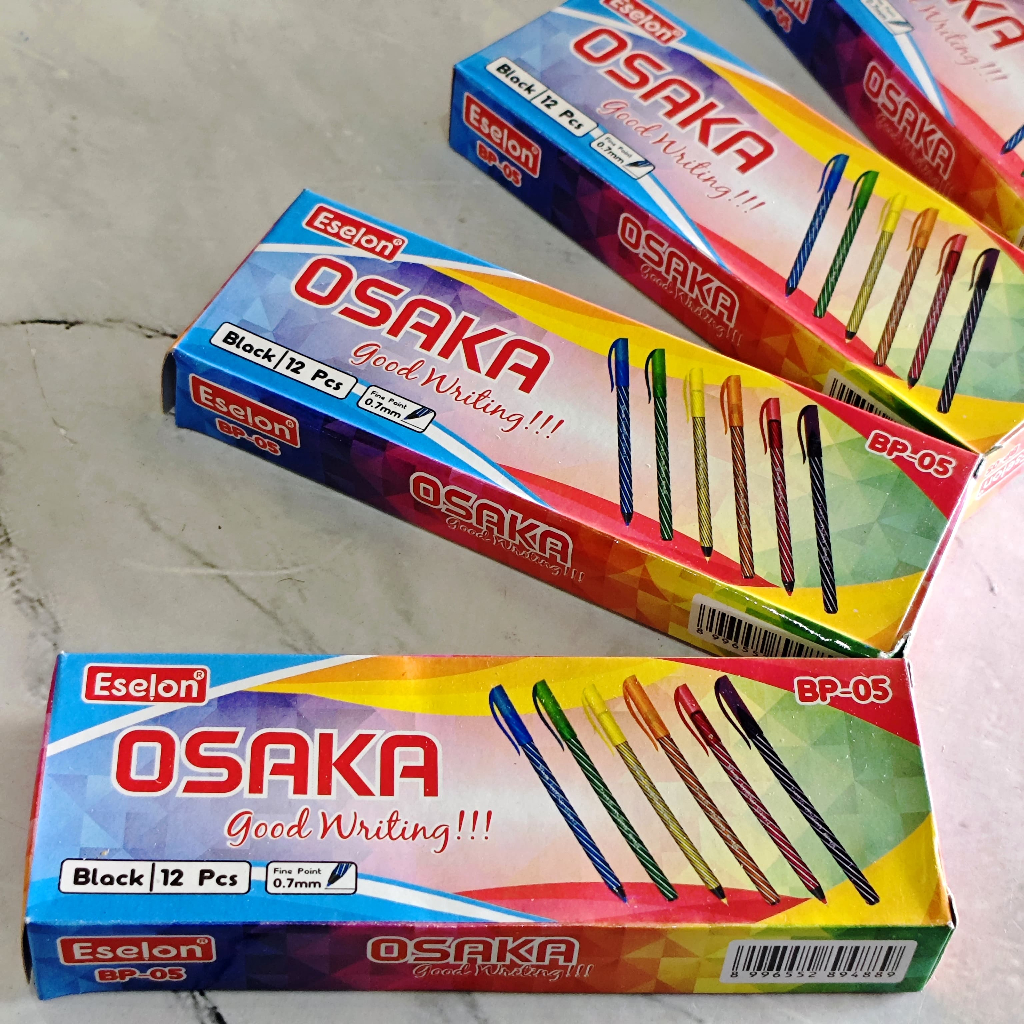 

SELUSIN ( 12 BIJI) Pulpen Spiral Lilin Osaka BP-05
