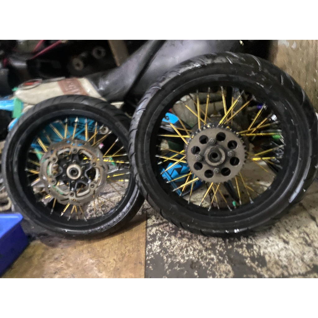 velg set ring rossi 17x215 17x250 tromol tiger lama revo ban  bagus