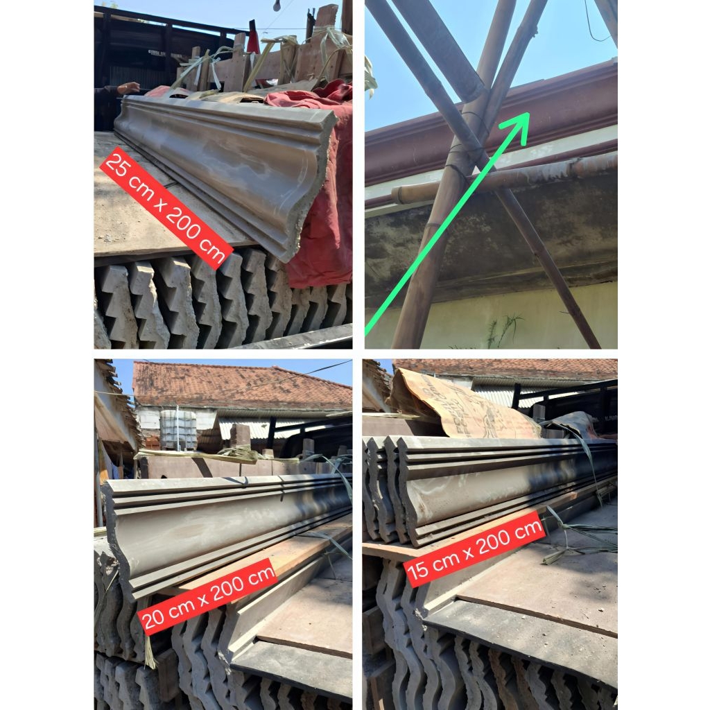 Lisplang beton profil Lis rumah profil