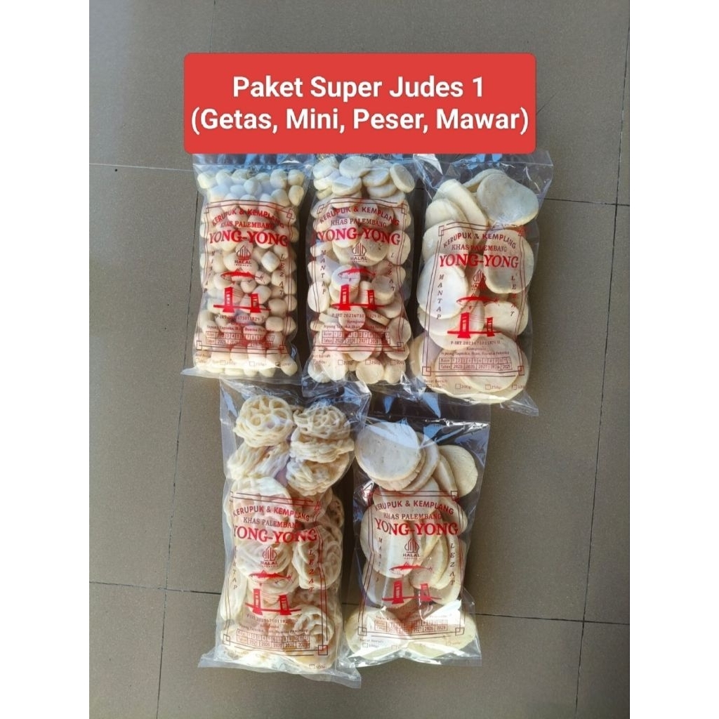 

Paket Kerupuk 5 Bungkus Super Judes 1 Yong Yong Palembang