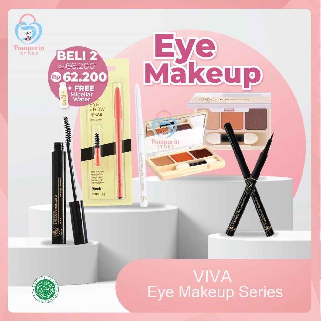 VIVA Eye Makeup Series - Pensil Alis / Eyeshadow 3 Warna / Matic Eyeliner High Quality / Perfect Art