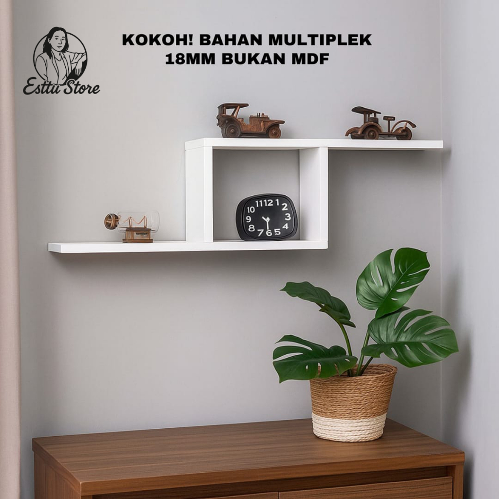 Rak Dinding AMBALAN Z Minimalis | Hiasan Dinding Ruang Tamu Kamar | Rak Sudut Pajangan Estetik