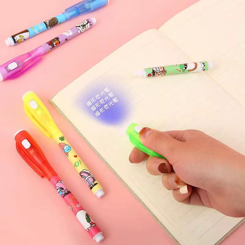 

Pn~928(1pcs ) pulpen Magic Invisible Ink – Pena Contek Tinta Transparan Tinta Rahasia Sinar UV