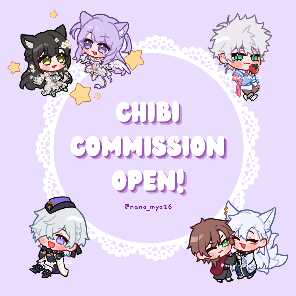 COMMISSION OPEN | Chibi Art Commission | Jasa Gambar Chibi - Kartun