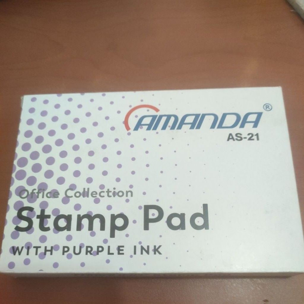 

stamp pad,,bantalan cap sudah ada warna ungu