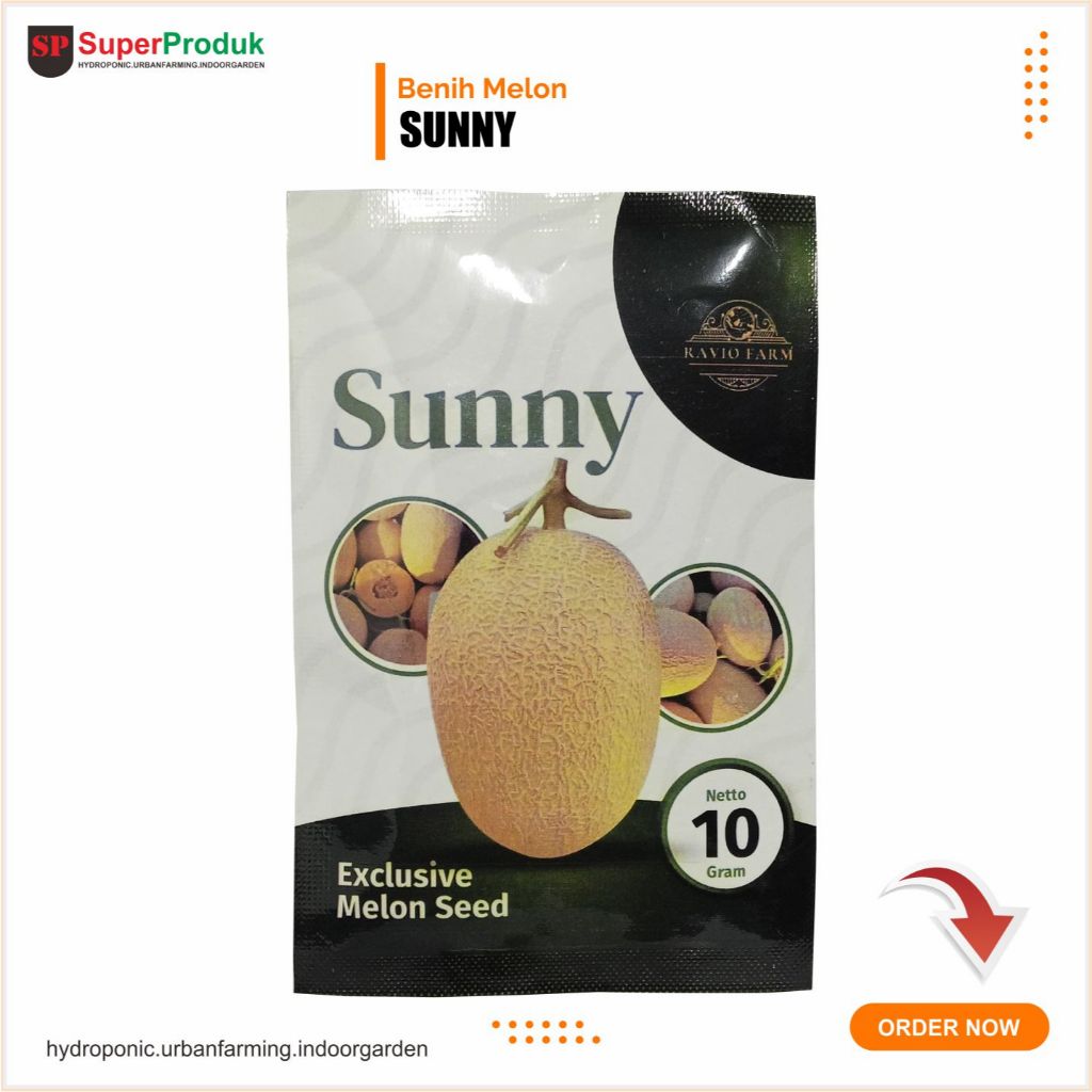 Benih Melon Sunny - Melon Mirip Sweet net.9 - Melon Sunny 10gram