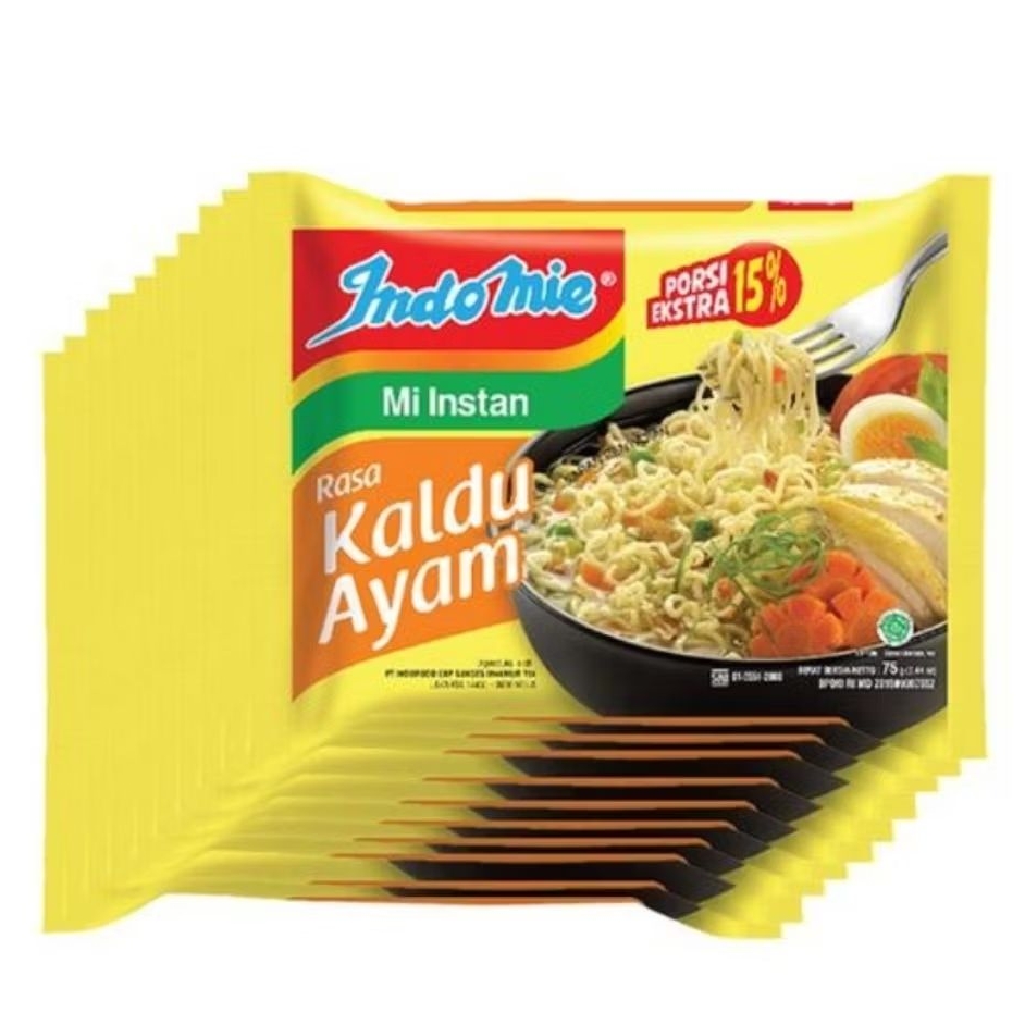 

Paket 10 Pcs - Indomie Mie Instan Kuah Rasa Kaldu Ayam isi 75 Gram