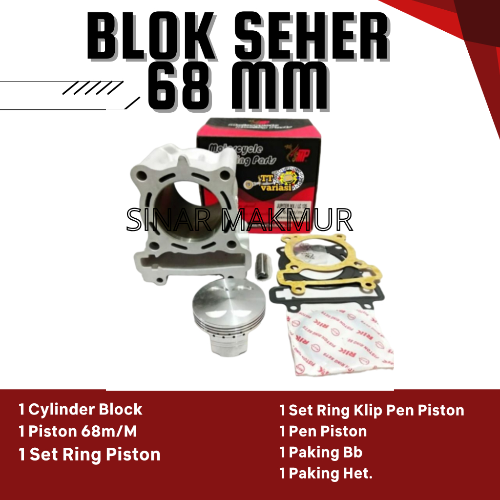 keramik cylinder kit/blok seher 68mm motor ninja KR150/merek YSMP