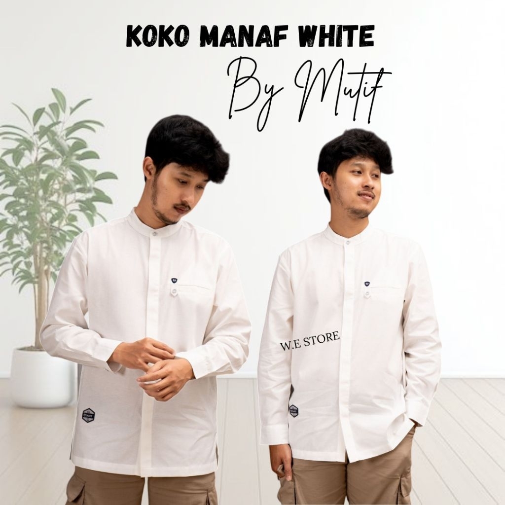KOKO MANAF WHITE MUTIF KOKO PRIA DEWASA