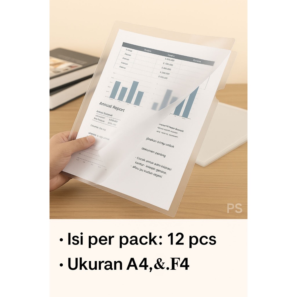 

MAP L Plastik Bening / Clear Sleeves A4 F4 - MAP L Folder Arsip Kantor (GROSIR)
