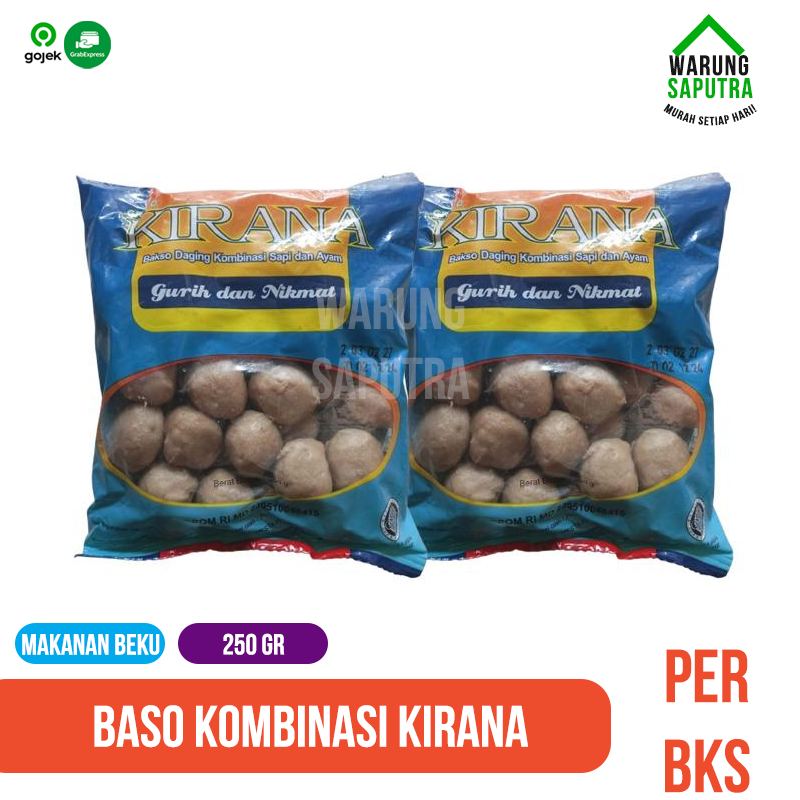 

Baso Kirana /Bakso Daging Kombinasi Sapi dan Ayam Kirana 250 g