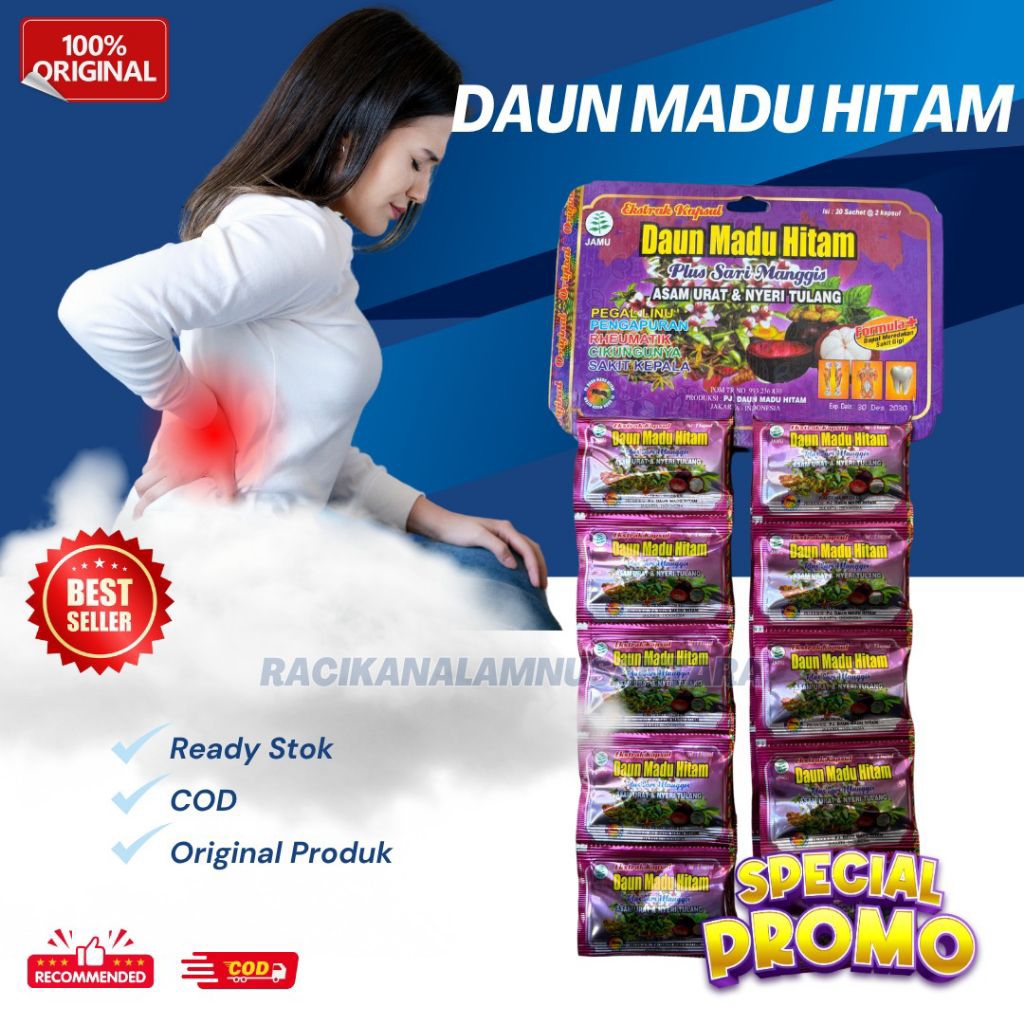 

Daun Madu Hitam Plus Sari Manggis Asam Urat Nyeri Tulang