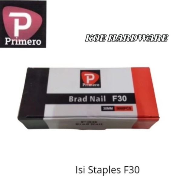 

KoeHardware - Isi Staples F30 (5000pcs) PRIMERO/Paku tembak Staples F30 PRIMERO/Isi Refill Staples F30 PRIMERO/Brad Nail F30 Primero